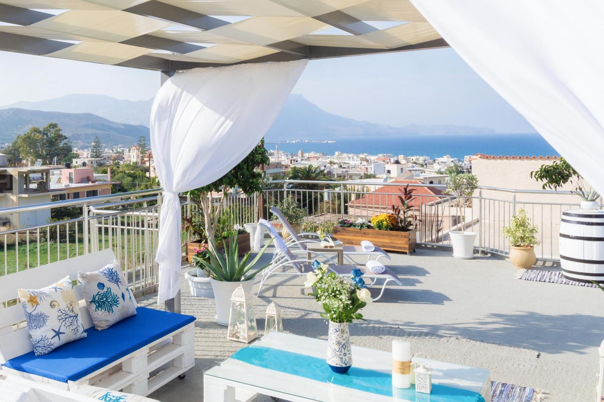 公寓 Rose Residence-360º Sea View 基萨莫斯